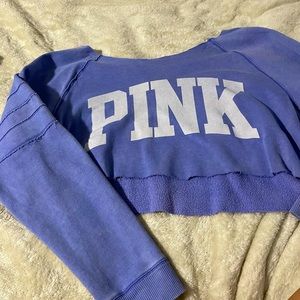 Cropped Swooped Neck Sweatshirt